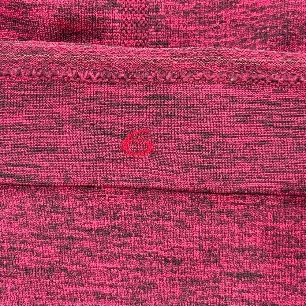 Lululemon Swiftly Tech Racerback Tank Top Black True Red Size 6 Workout Yoga